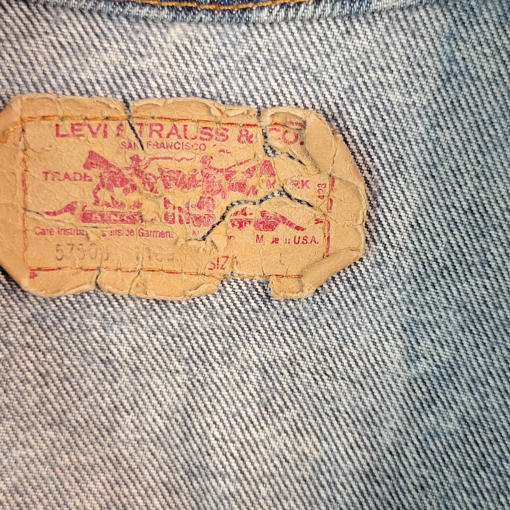 Levi's Type 3 Acid Stone Washed Vintage 90's Denim Jean Jacket Men's Size L - Picture 8 of 15